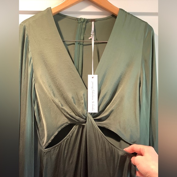 Young Fabulous & Broke HADI MIDI DRESS DARK FOREST OMBRE - Picture 10 of 14
